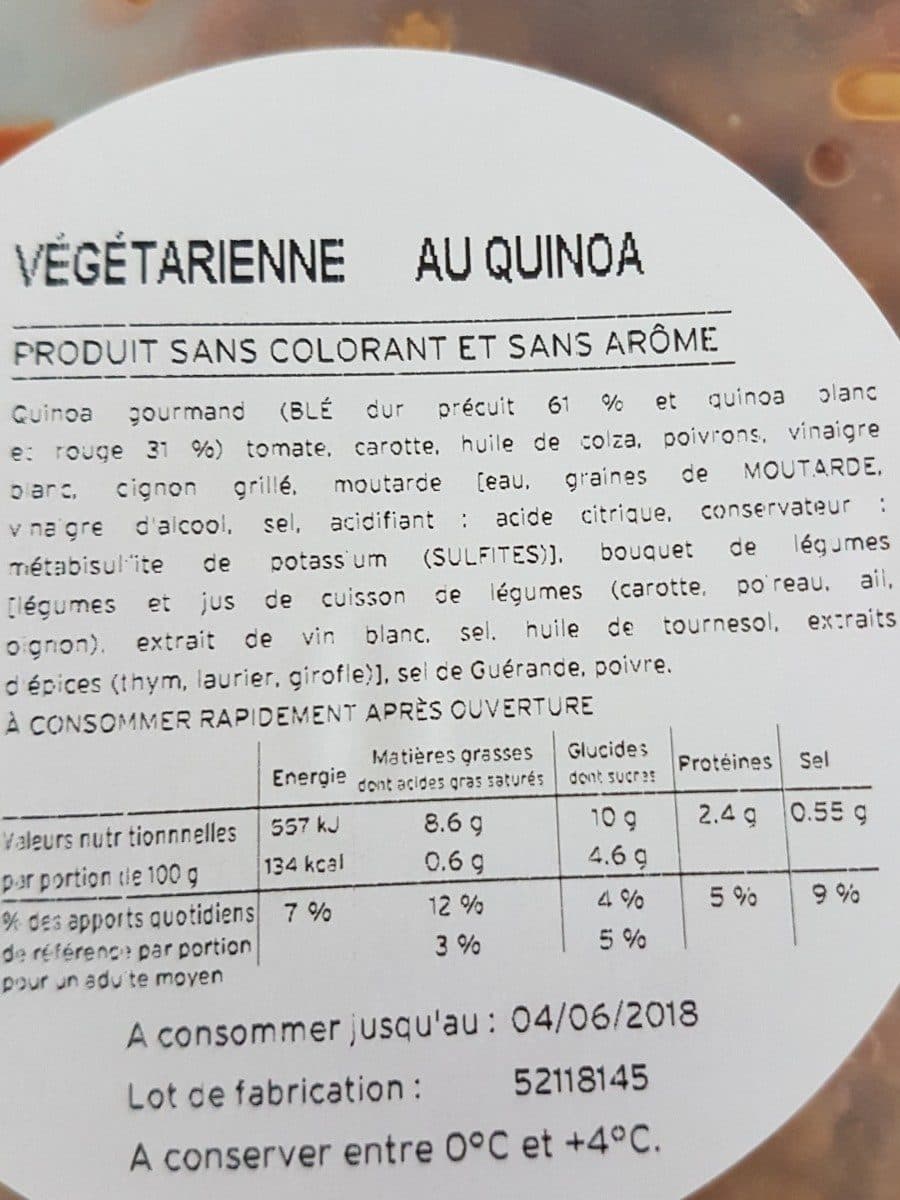 Brédial Végétarienne au quinoa packshot