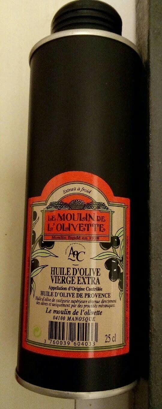 Aoc Manosque Le moulin de l'Olivette packshot