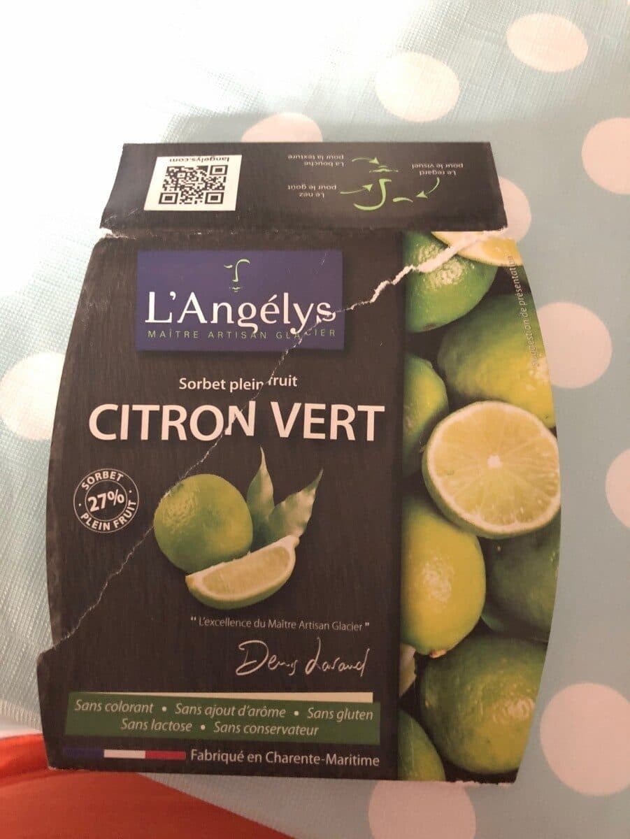 L'Angélys Sorbet plein fruit Citron vert packshot