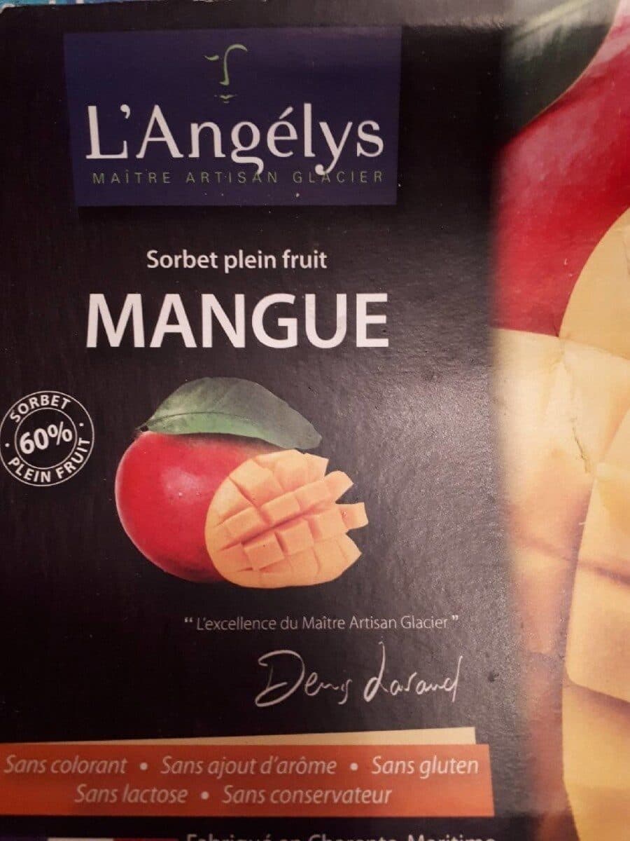 L'Angélys Sorbet plein fruit Mangue packshot