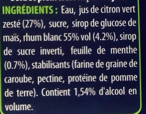 L'Angélys Sorbet façon Mojito 500G/750ml 2022 packshot