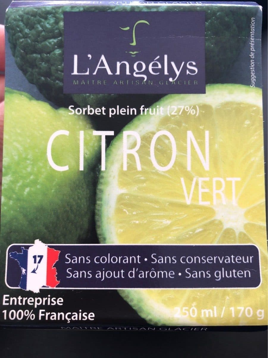 L'Angélys Sorbet plein fruit (27%) Citron vert packshot