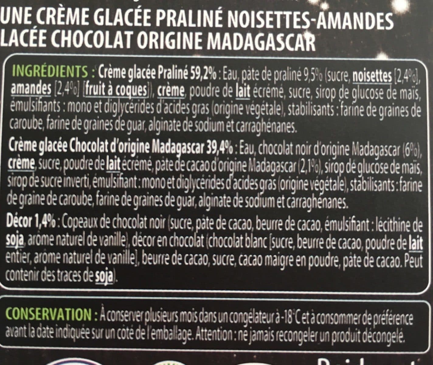 L’Angelys Creme glacée praliné noisette amande packshot