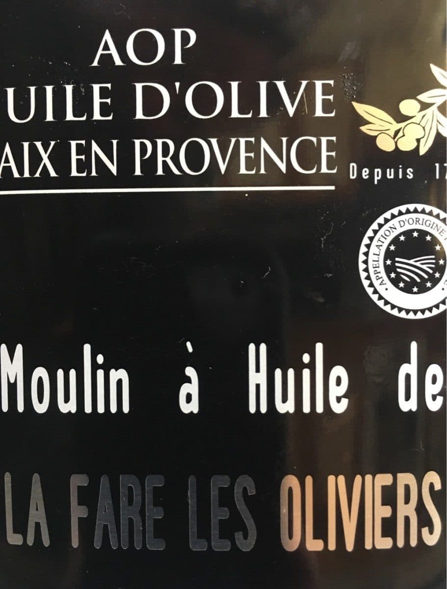 Open Food Facts Aop huile d'olive d'aix en provence packshot