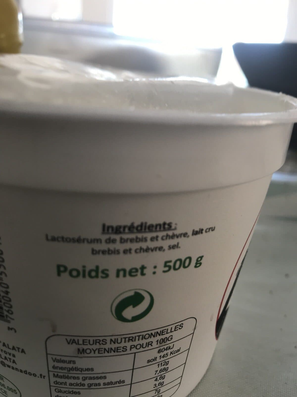 Open Food Facts Brocciu frais packshot