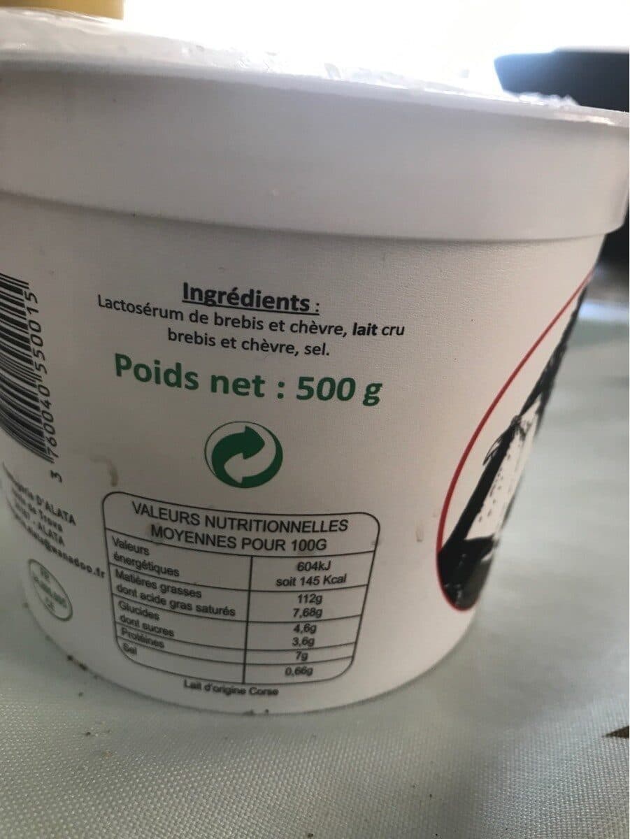 Open Food Facts Brocciu frais packshot