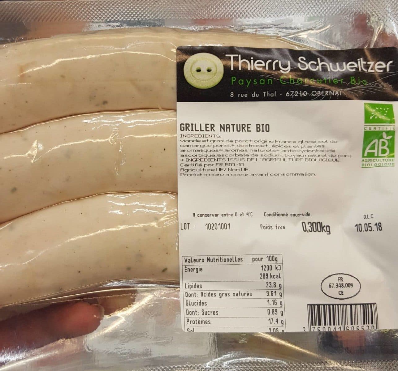 Thierry Schweitzer Griller nature bio packshot
