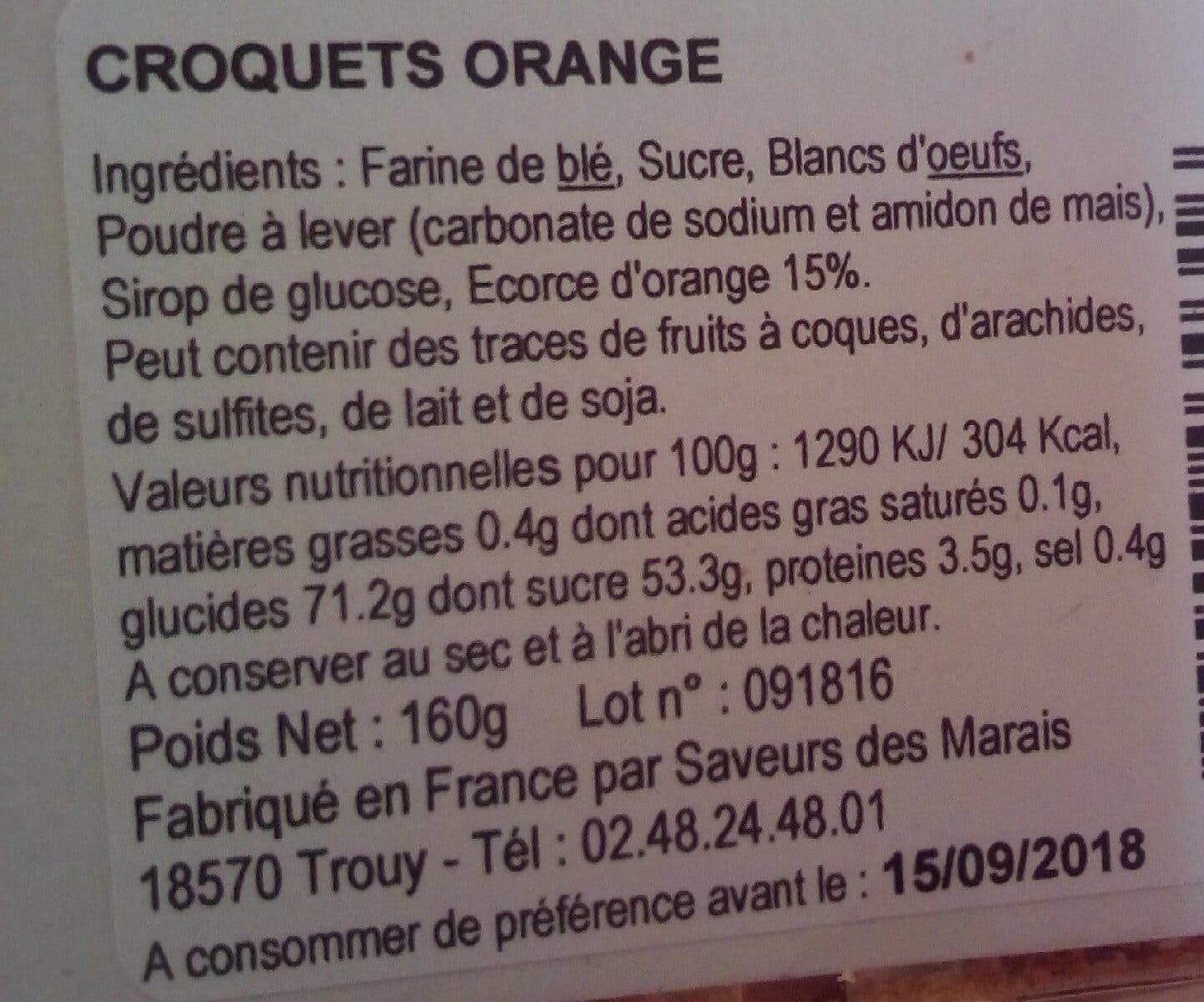 Open Food Facts Croquet orange packshot