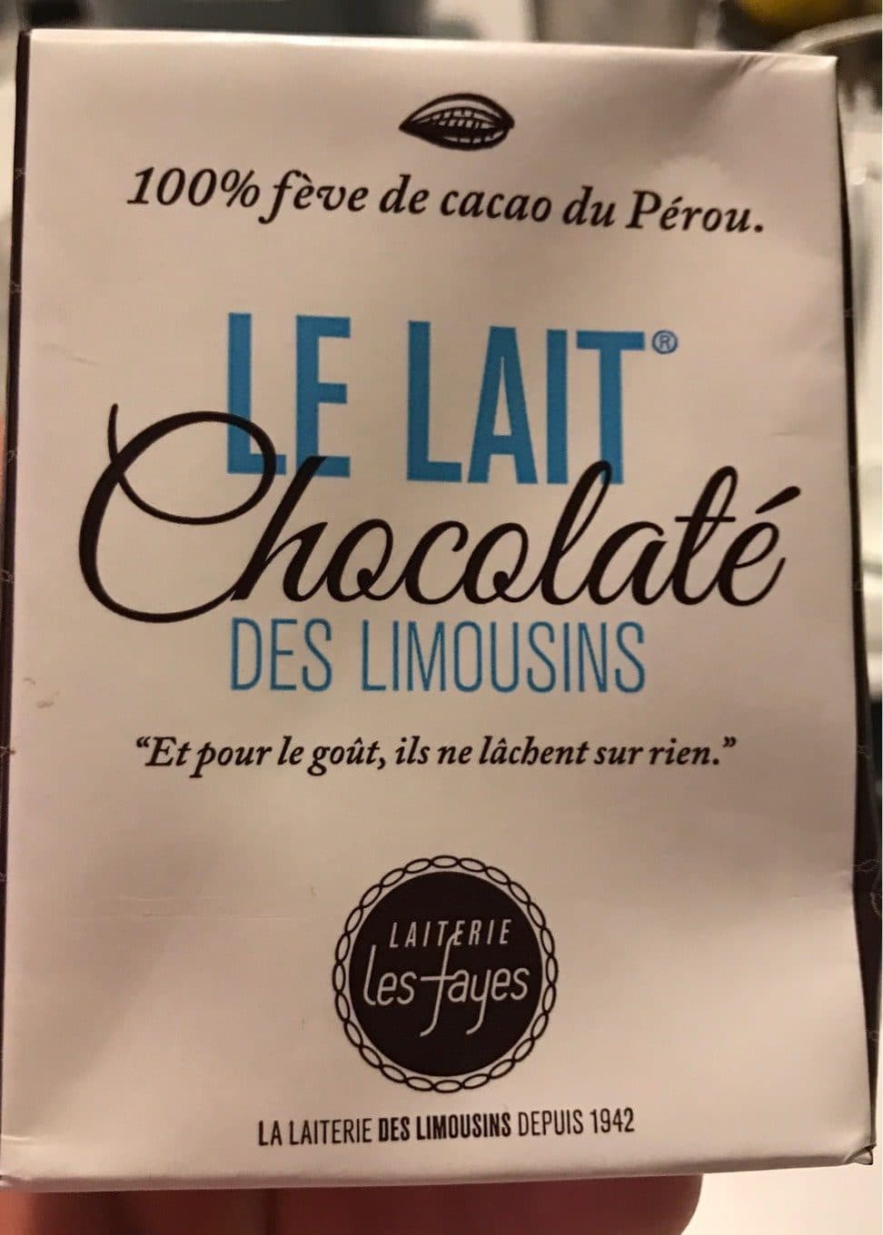 Laiterie Les Fayes Le Lait chocolaté des Limousins packshot