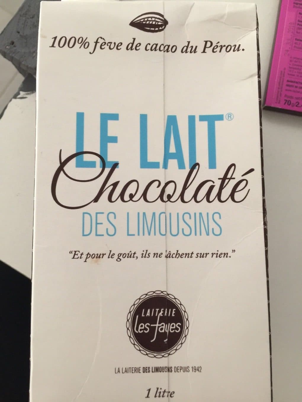 Laiteries Les Fayes Le Lait Chocolaté des Limousins packshot