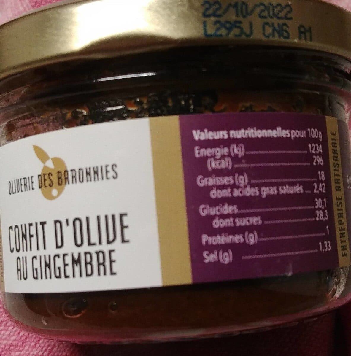 Open Food Facts Confit d'olive au gingembre packshot
