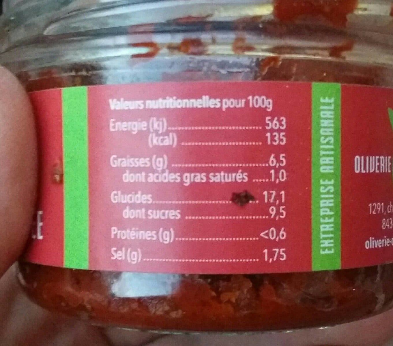 Open Food Facts Confit de tomate séchée packshot