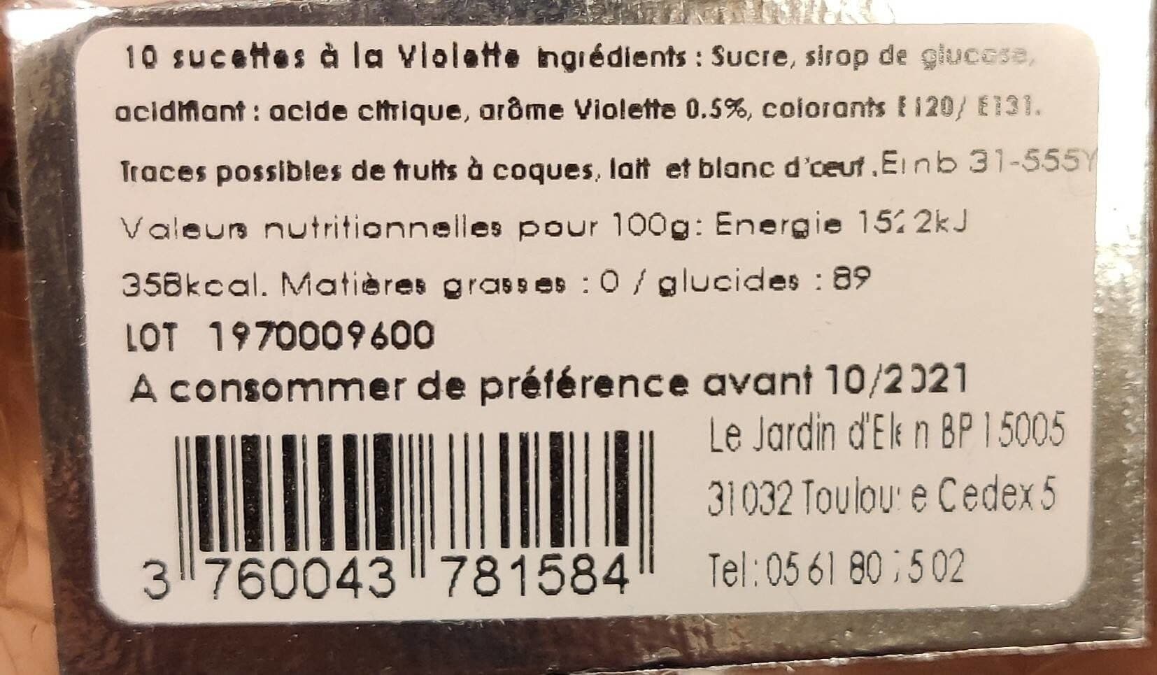 Open Food Facts La Violette - Douceur de Toulouse packshot