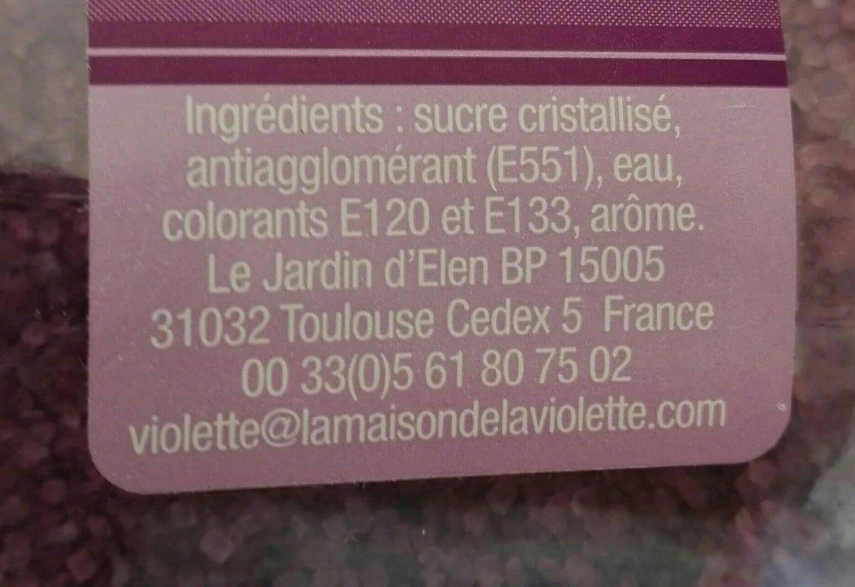 Open Food Facts Spécialité de sucre saveur violette packshot