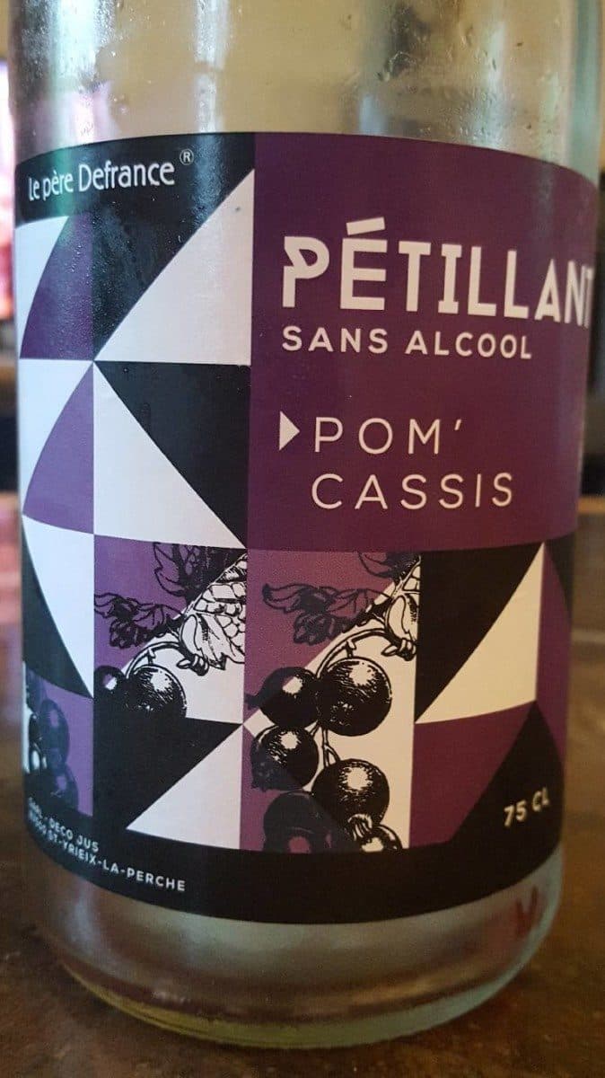 Le père Defrance Pétillant sans alcool pom'cassis packshot