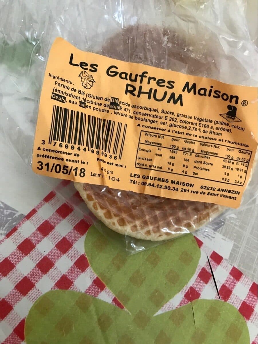 Les Gaufres Maison Les gaufres maison Rhum packshot