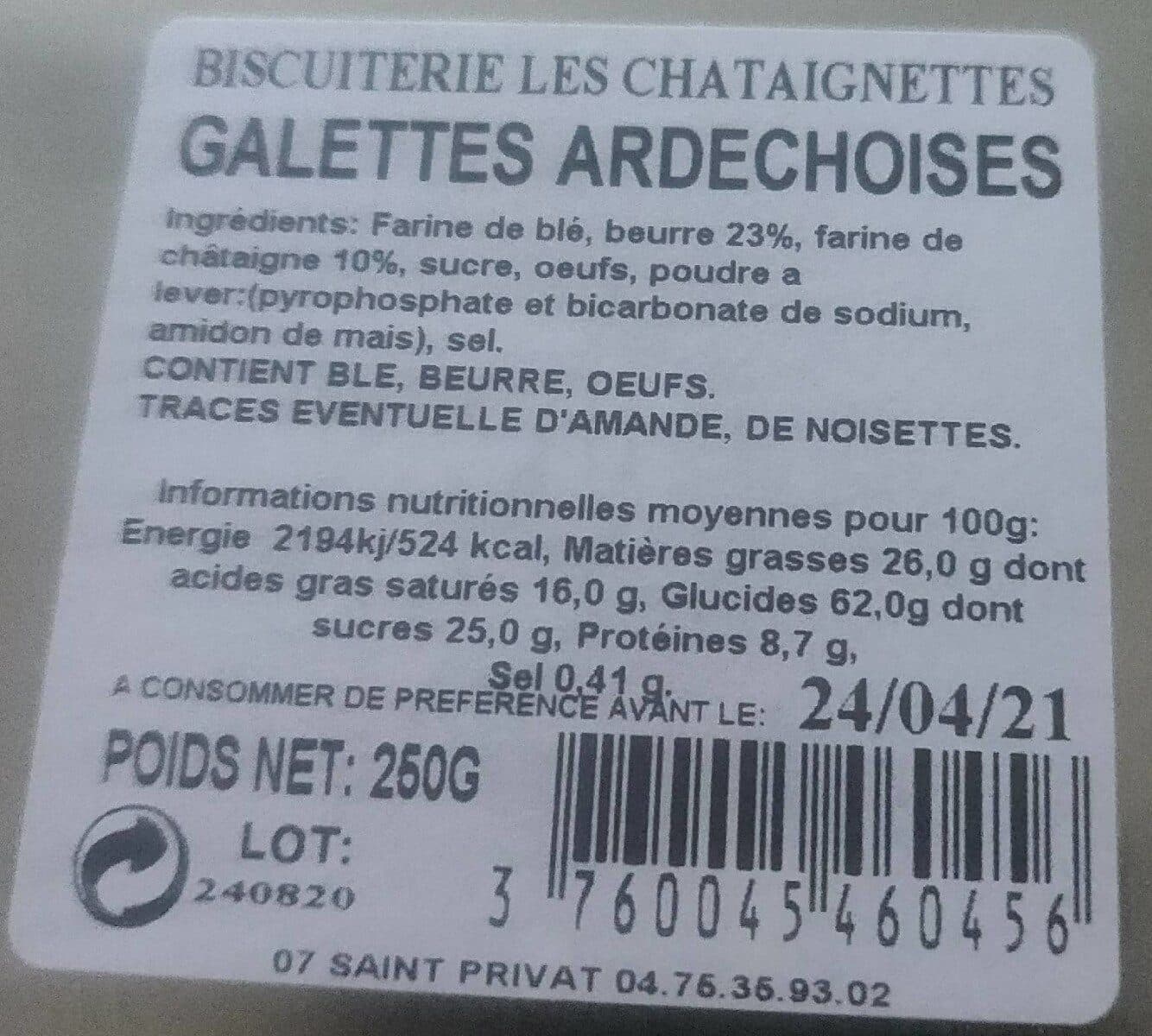 Open Food Facts Galettes ardéchoises packshot