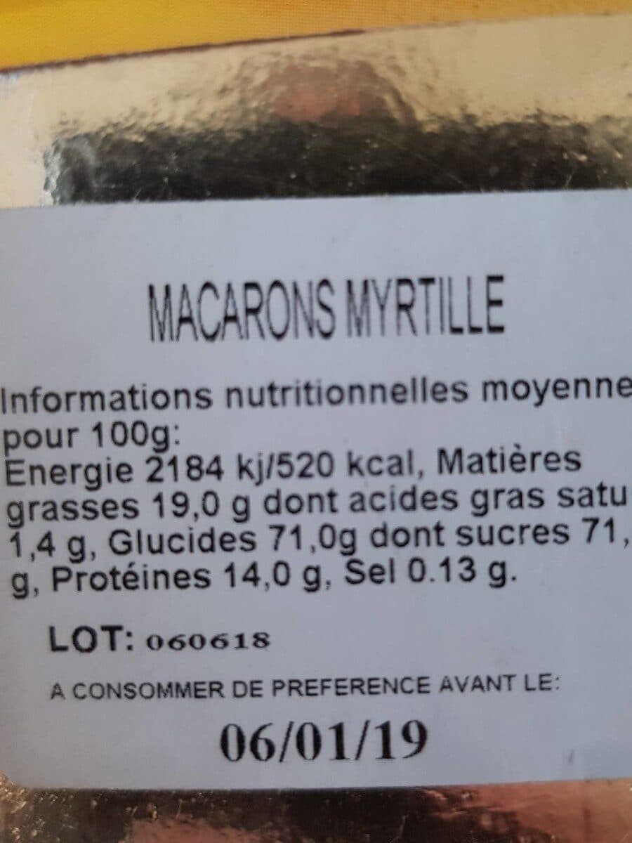 Open Food Facts Macarons Myrtille packshot