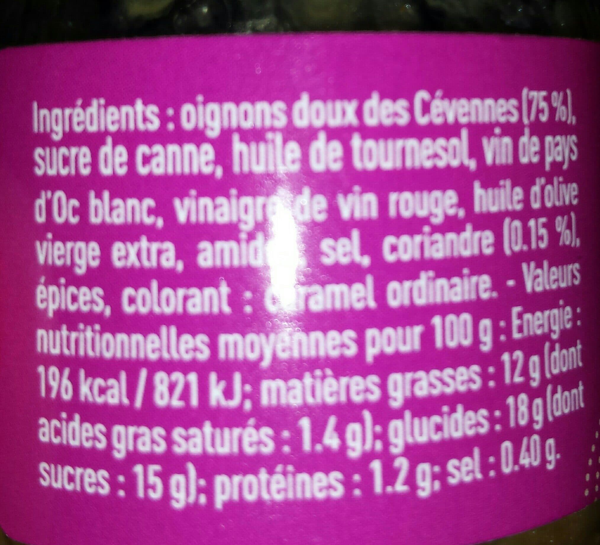 Doux Cevennes Confit d'oignons doux des Cévennes packshot