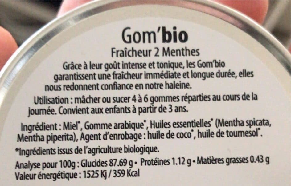 Open Food Facts Gom’bio packshot