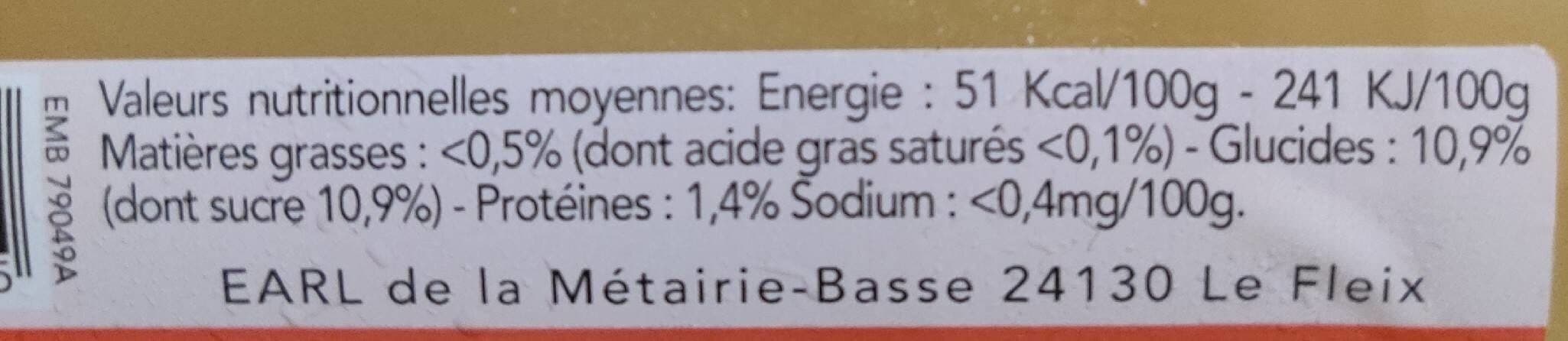 Les Vergers Métairie Basse Jus de pomme packshot