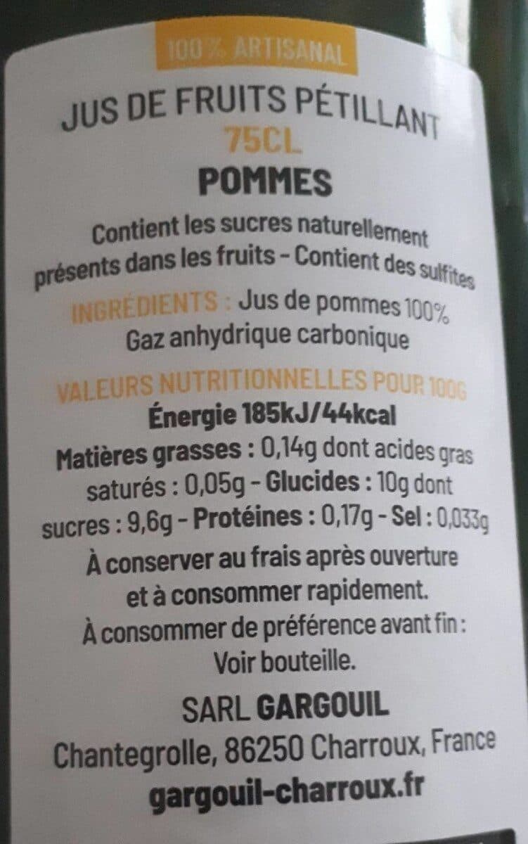 Gargouil Jus de pommes pétillant packshot