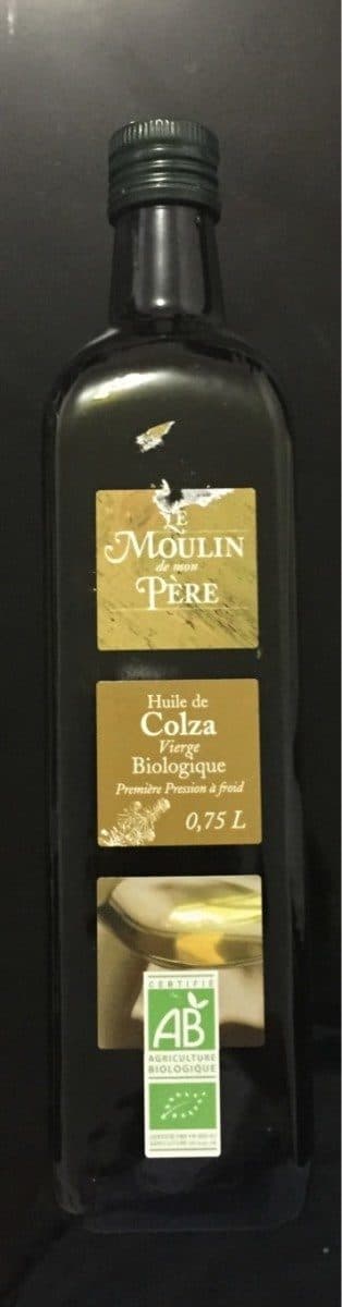 Le moulin de mon père Huile de colza vierge bio premiere pression a froid packshot