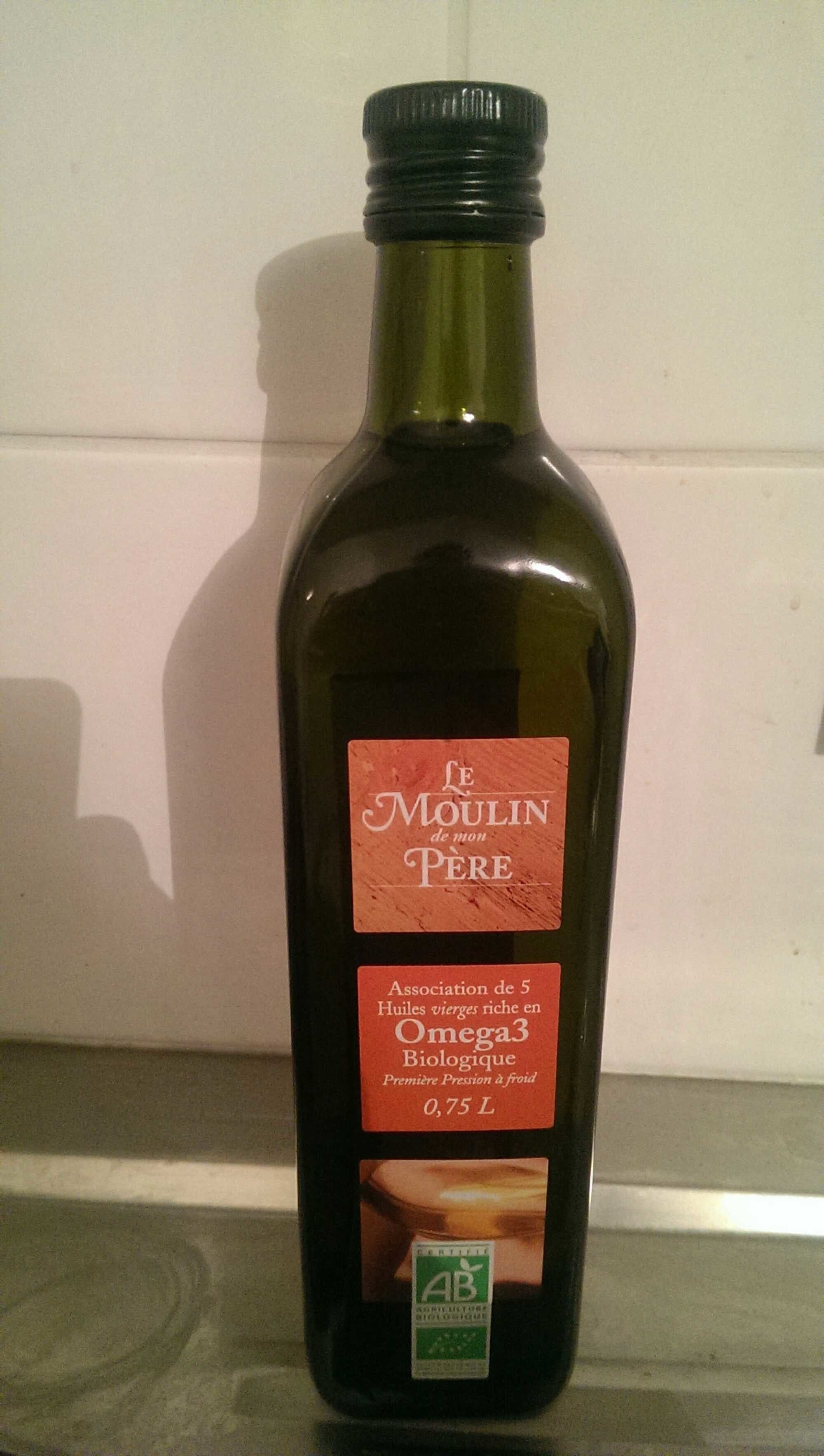 Le moulin de mon père OMEGA 3 Biologique (Association de 5 Huiles Vierges) packshot