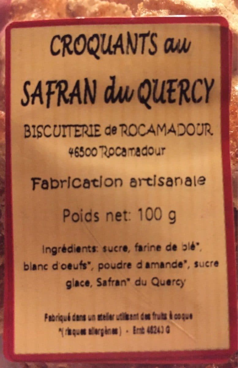 Open Food Facts Croquants au safran du Quercy packshot