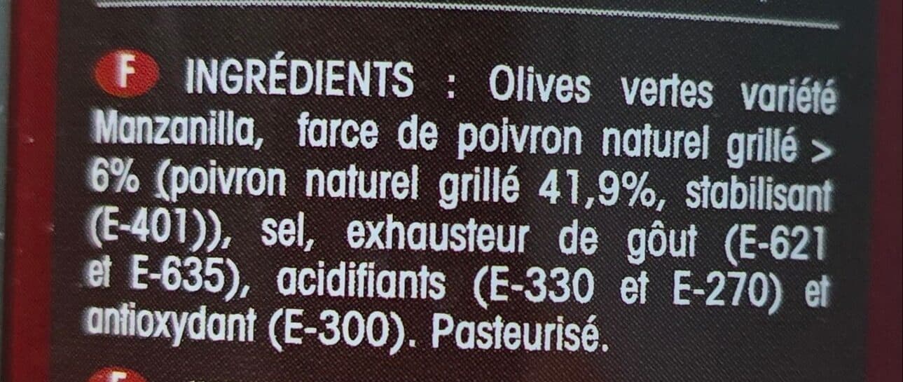 Montperal Olives Farce Poivron packshot