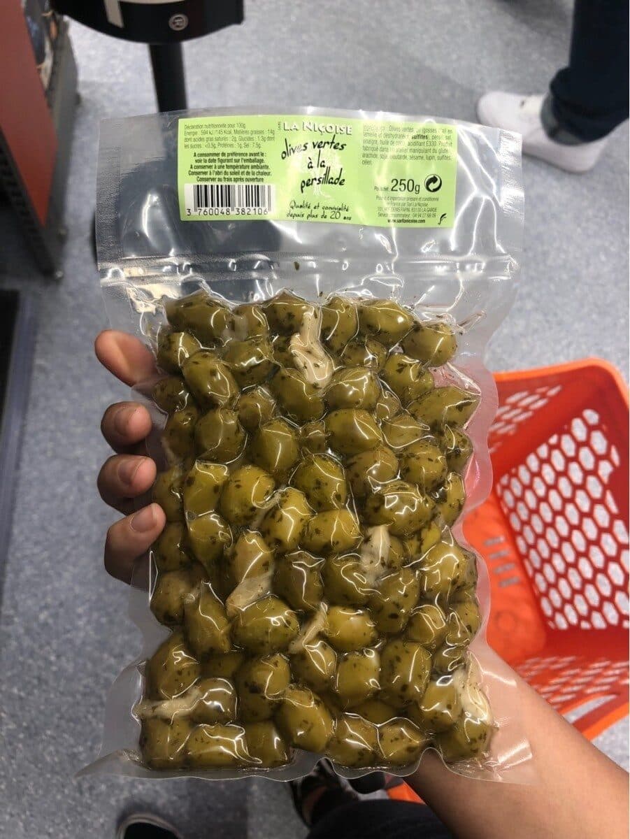 Open Food Facts Olives vertes à la Persillade, 250g packshot