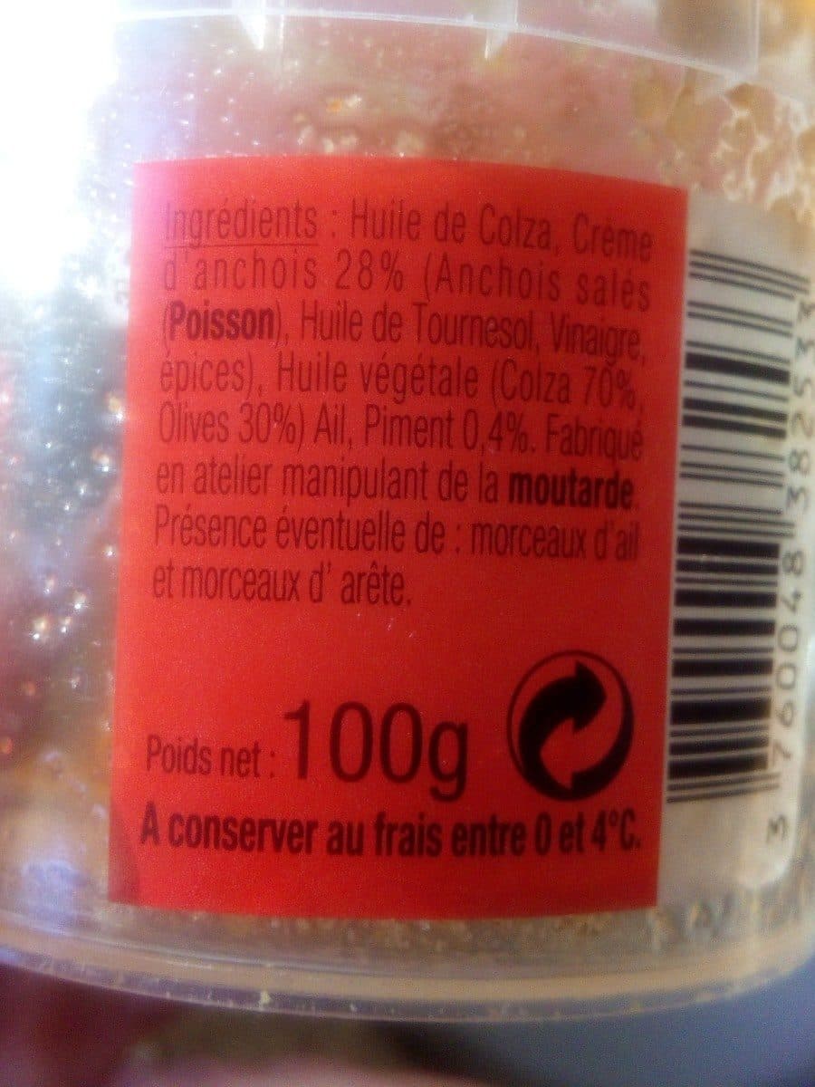 Open Food Facts Anchoïade pimentée packshot