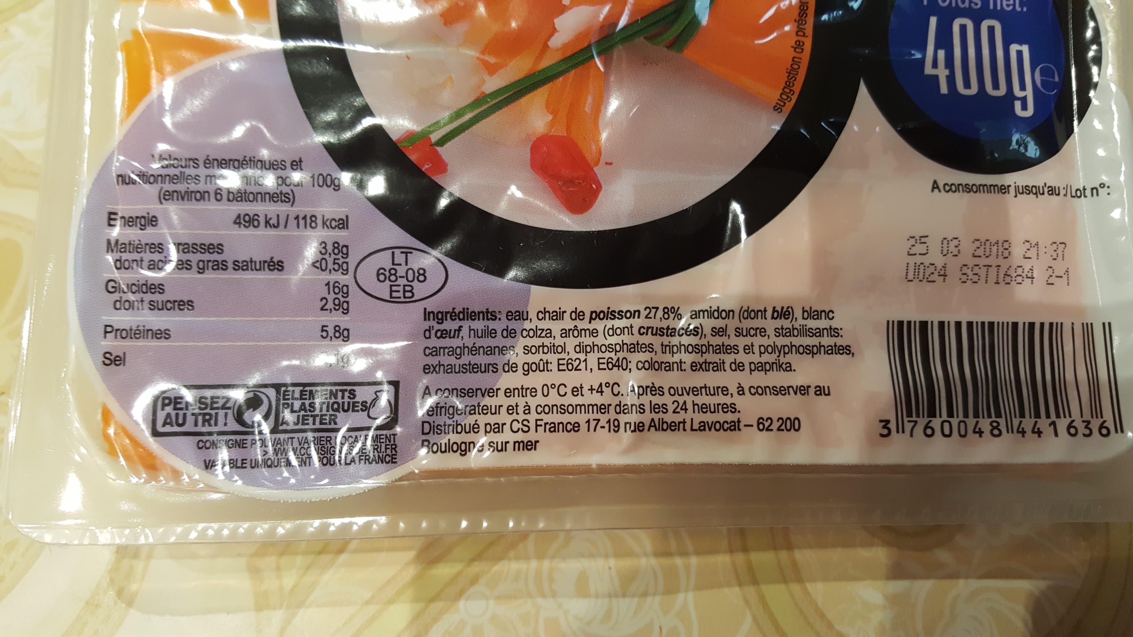 Batonnets Bâtonnet de surimi packshot