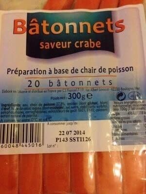 CS France Bâtonnets saveur crabe packshot