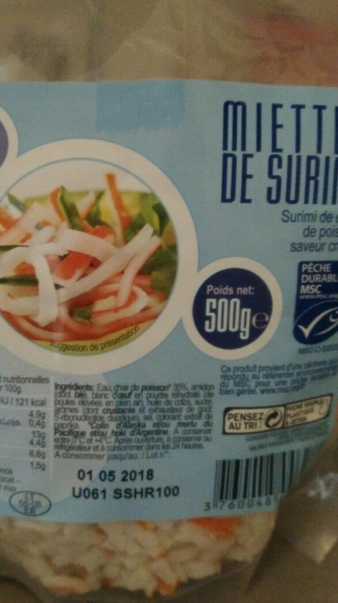 Open Food Facts Miettes De Surimi packshot