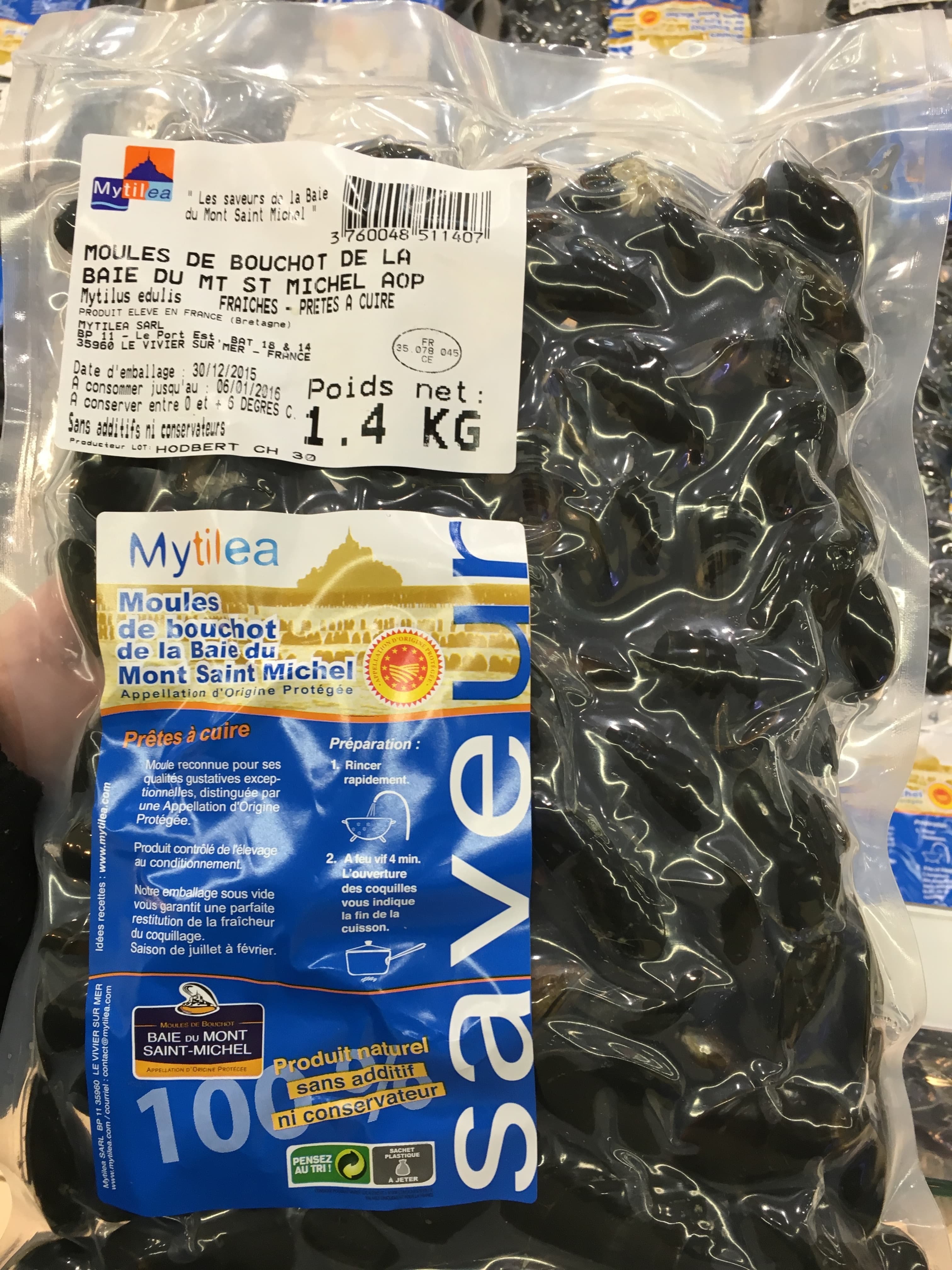 Mytilea Moules de Bouchot de la Baie du Mont Saint Michel packshot