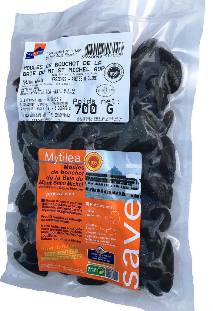 Open Food Facts Moules de Bouchot Baie du MSM AOP packshot
