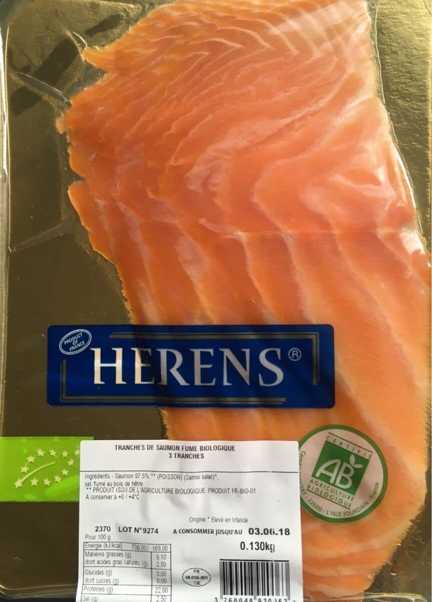 Herens Saumon Fumé Bio Norvège packshot