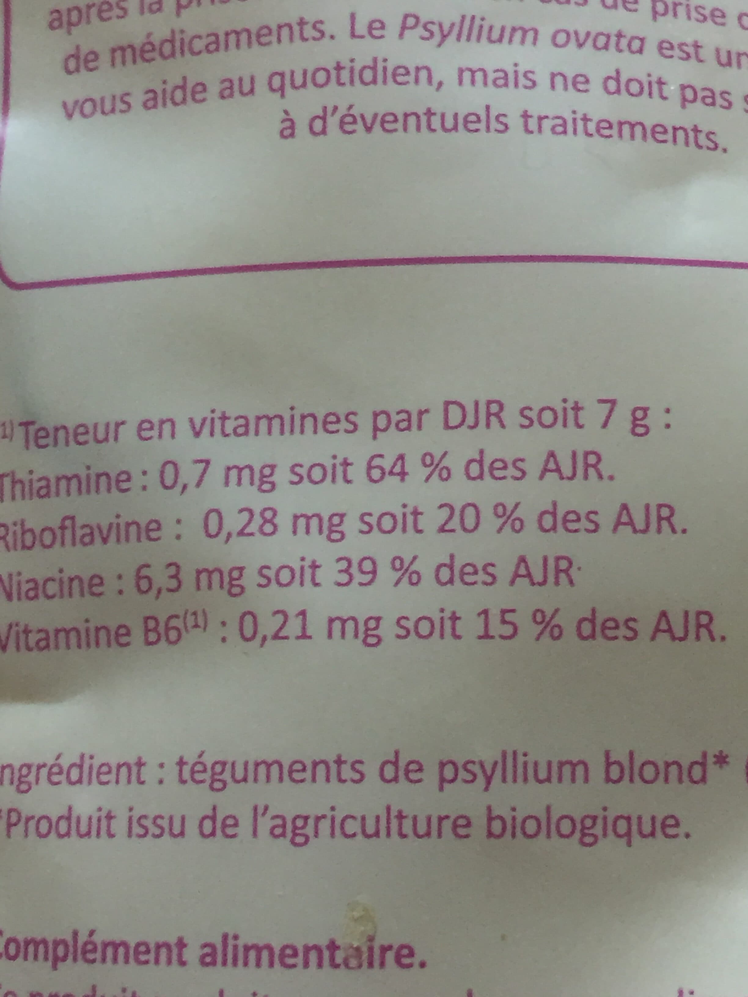 Uberti Téguments de psyllium blond bio packshot