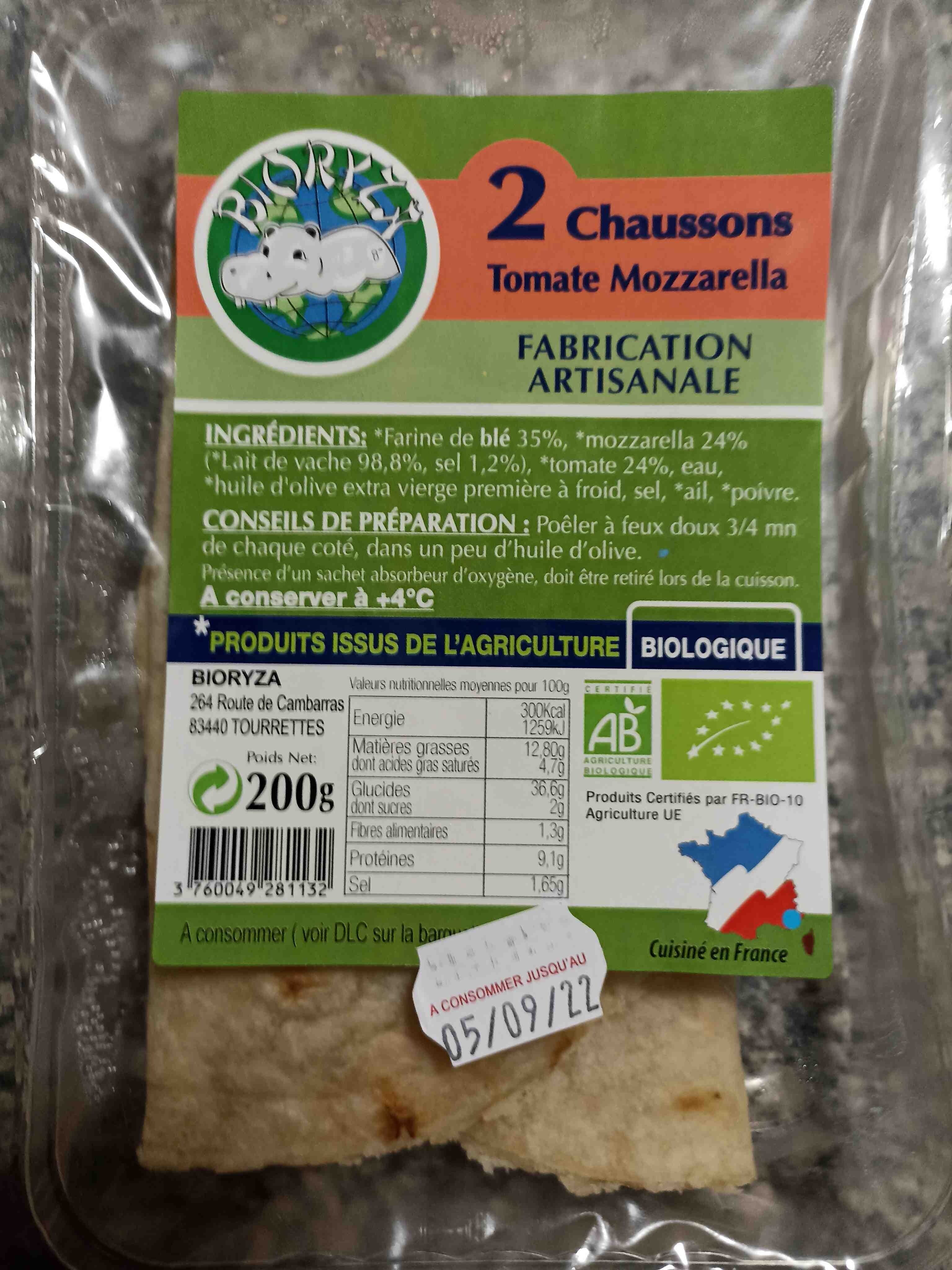Bioryza 2 chaussons tomates mozarella packshot