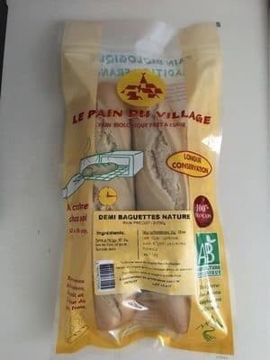 Le Pain du Village Demi baguettes nature packshot