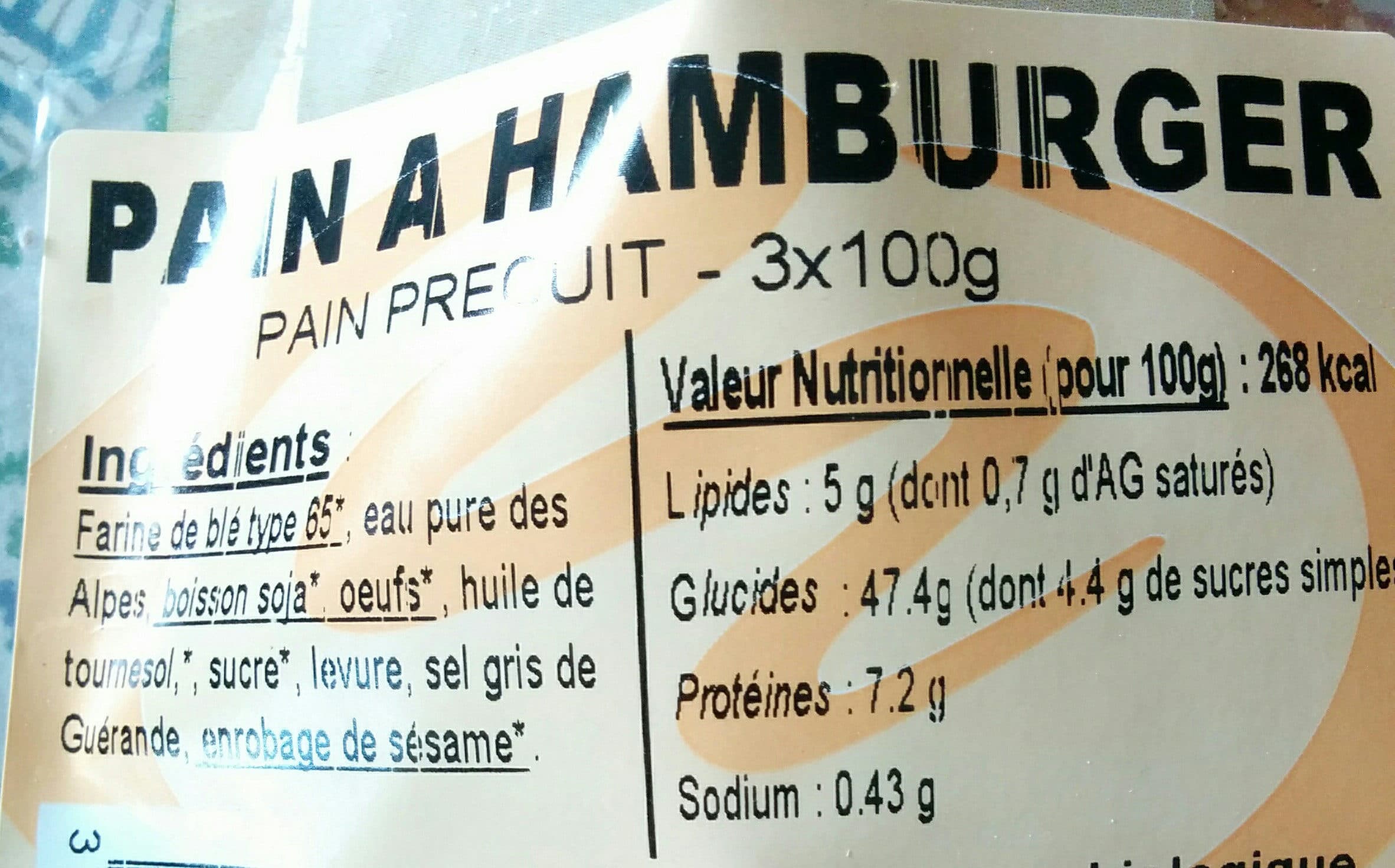 Le fournil de l'eau vive Pain à hamburger packshot
