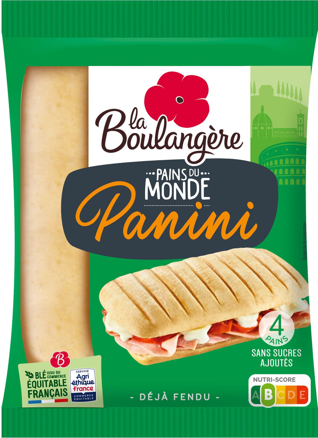 La Boulangère 4 pains panini 300g packshot
