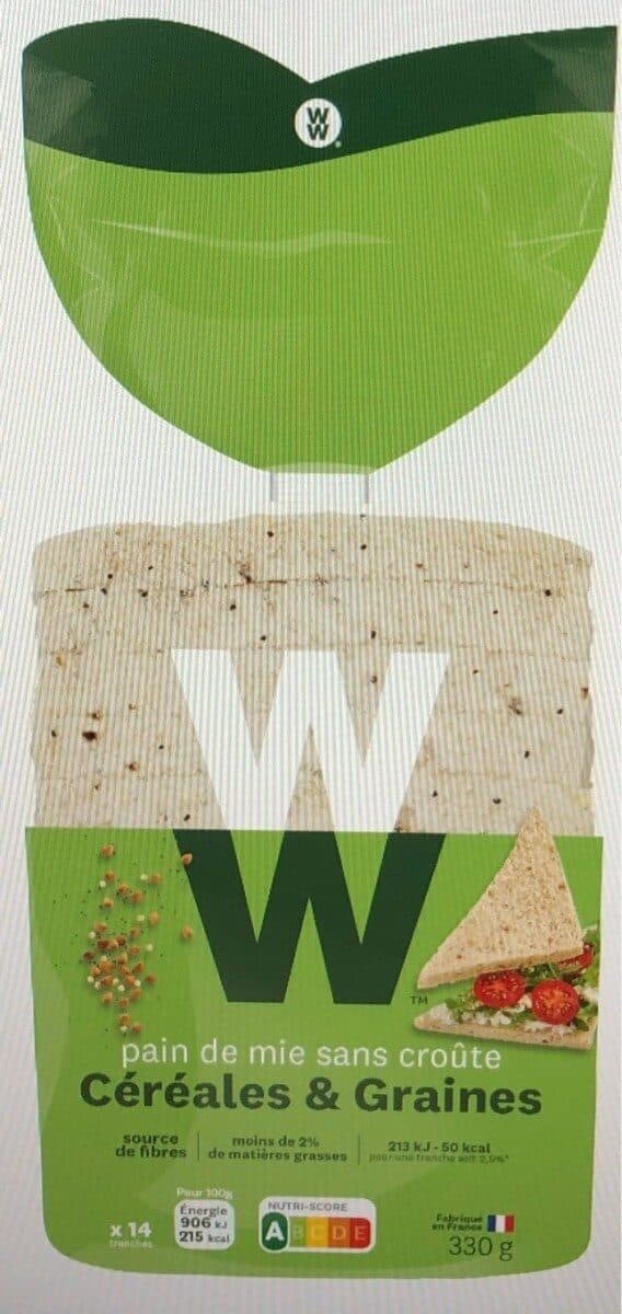 Weight Watchers Pain de mie céréales et graines packshot