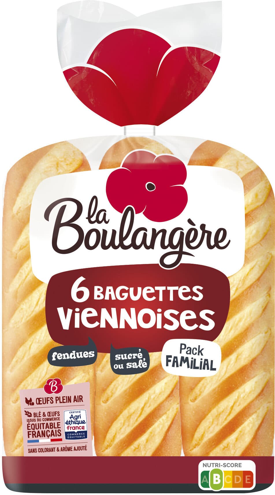 La Boulangère 6 Baguettes viennoises 510g packshot