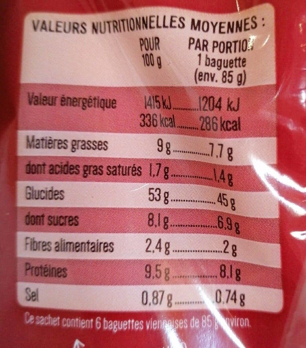 La Boulangère 6 Baguettes viennoises 510g packshot