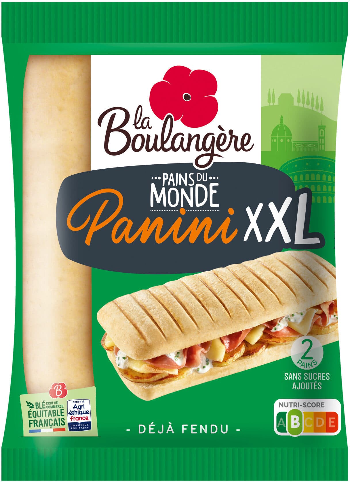 La Boulangère 2 Pains Panini XXL 260g packshot