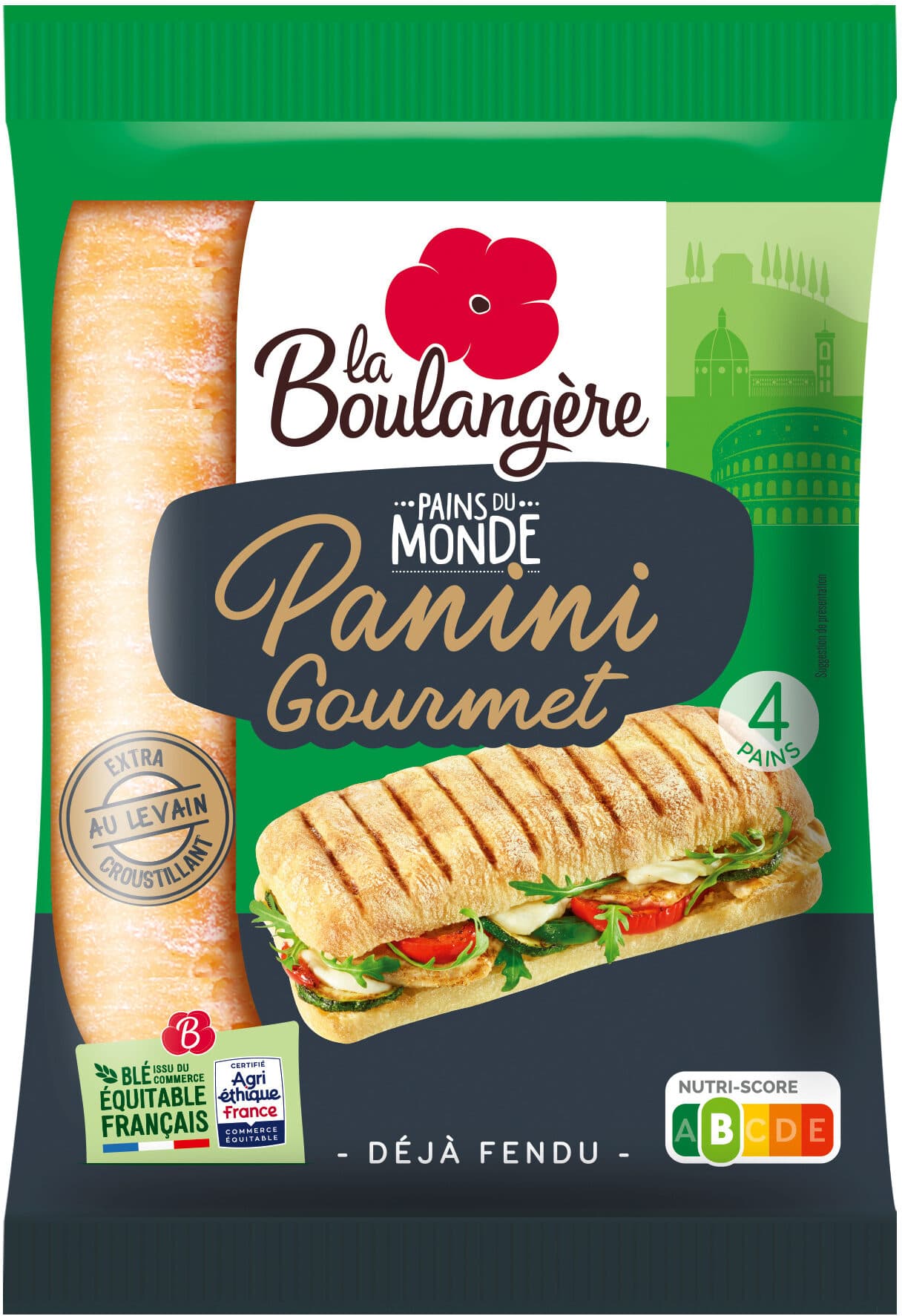 La boulangere 4 Pains Panini Gourmet 380g packshot