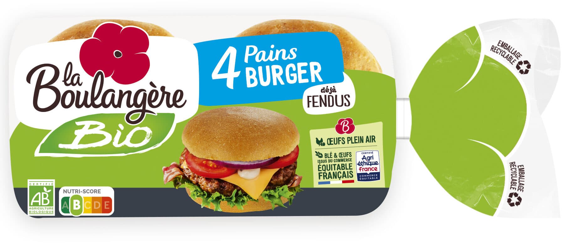 La boulangere 4 Pains Burger Bio 200g packshot