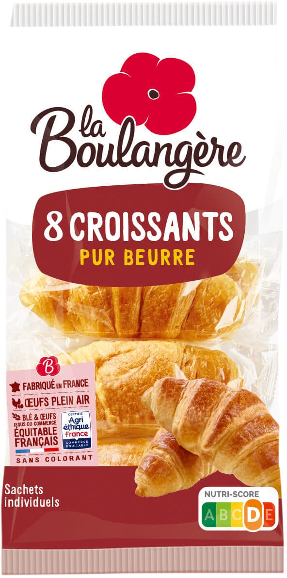 La boulangère 8 Croissants pur beurre 320g packshot